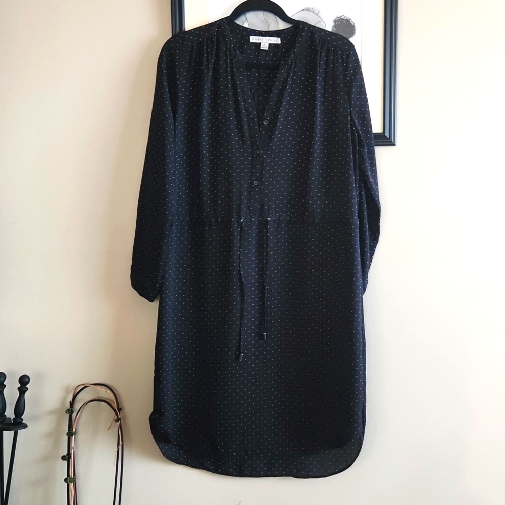 Larry Levine polka-dot shirt dress size M